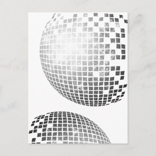 Diskothek Ball Fun Retro Postkarte (Vorderseite)