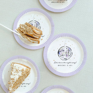 Diskothek Ball Geburtstagsparty Pappteller