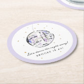 Diskothek Ball Geburtstagsparty Runder Pappuntersetzer (Angewinkelt)