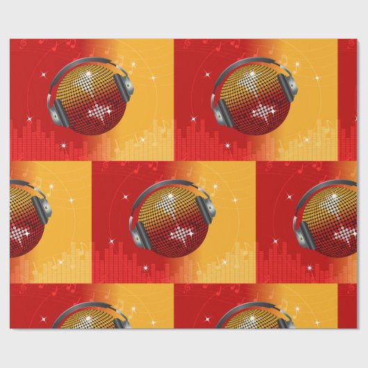 Diskothek Ball Geschenkpapier (Flach)