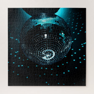Diskothek Ball Glare, Nachtklub Hintergrund. Puzzle