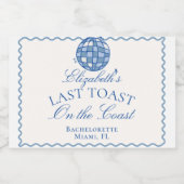 Diskothek Ball Last Toast on Coast Schaumweinetikett (Einzelnes Label)