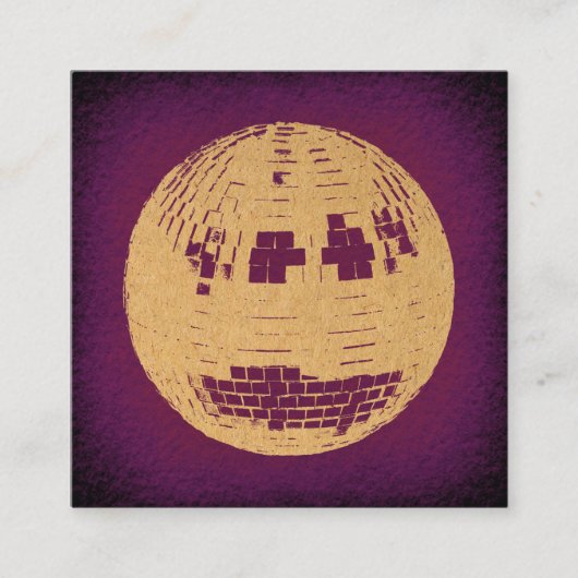 Diskothek Ball Lila & Gold Vintag Art Begleitkarte (Vorderseite)