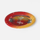 Diskothek Ball Pappteller (Schrägansicht)