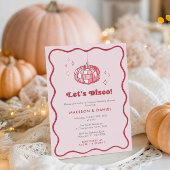 Diskothek Ball Pumpkin Cherry Pink Polterabend Einladung