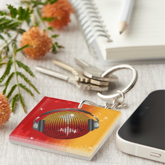 Diskothek Ball Schlüsselanhänger (Vorderseite rechts)