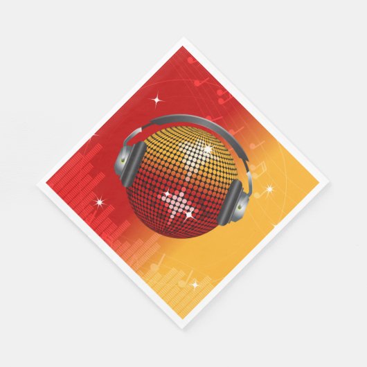 Diskothek Ball Serviette (Ecke)