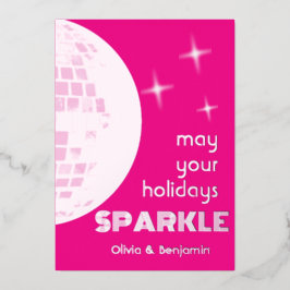 Diskothek Ball Sparkle Foliday Card Folien Feiertagskarte