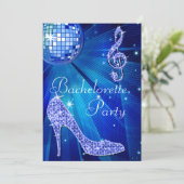 Diskothek Ball & Sparkle Heelses Einladung (Stehend Vorderseite)