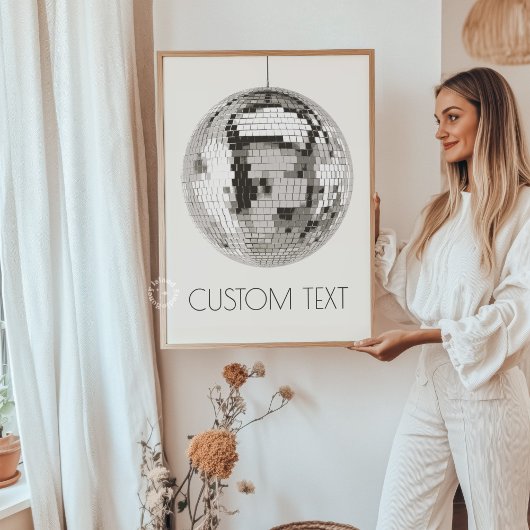 Diskothek Ball Wall Personalisiert Poster