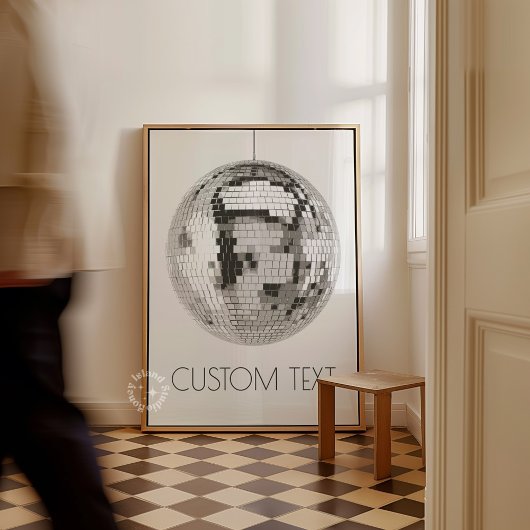 Diskothek Ball Wall Personalisiert Poster