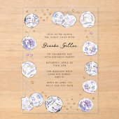 Diskothek Ball Watercolor Geburtstagsparty Acryleinladungen (Vorderseite)