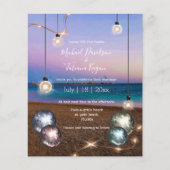 Diskothek Bälle Lichter Strand Hochzeitseinladung Flyer (Vorne)