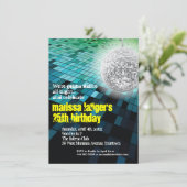 Diskothek Floor and Mirror Ball Party Einladung (Stehend Vorderseite)