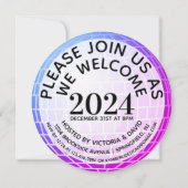 Diskothek Hallo Neues Jahr Einladung (Rückseite)