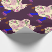 Diskothek halloween african floral ghost geschenkpapier (Ecke)