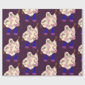 Diskothek halloween african floral ghost geschenkpapier (Flach)