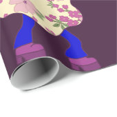 Diskothek halloween african floral ghost geschenkpapier (Rolleneckpunkt)