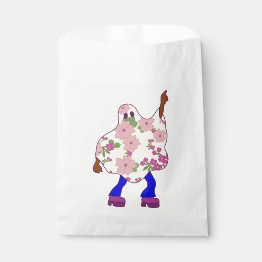 Diskothek halloween african floral ghost geschenktütchen (Vorderseite)