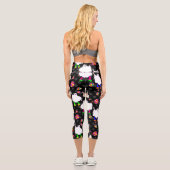 Diskothek halloween african ghost black capri leggings (Rückseite)