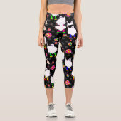 Diskothek halloween african ghost black capri leggings (Vorderseite)