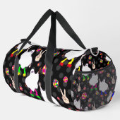 Diskothek halloween african ghost black duffle bag (Rechte Ecke)