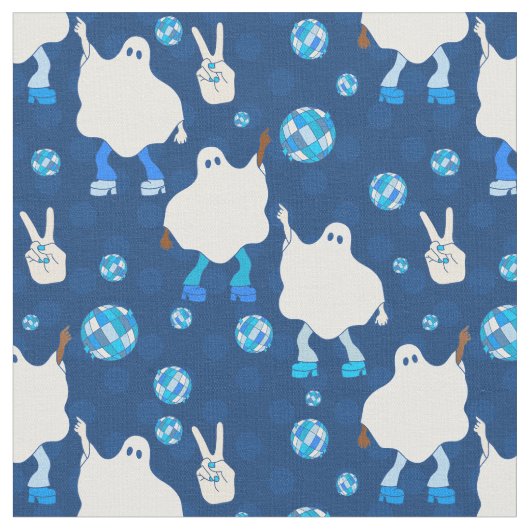 Diskothek halloween african ghost blue stoff (Nahaufnahme)