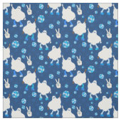 Diskothek halloween african ghost blue stoff (Muster)