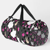 Diskothek halloween african ghost pink duffle bag (Rechte Ecke)