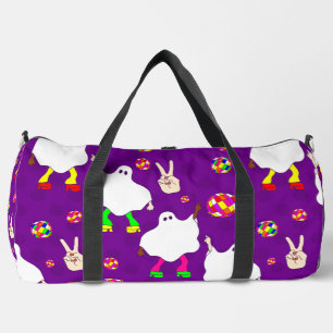 Diskothek halloween afrikanischer Geist lila Duffle Bag