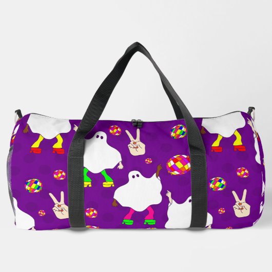 Diskothek halloween afrikanischer Geist lila Duffle Bag (Rückseite)