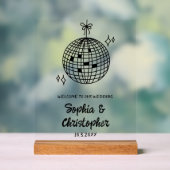 Diskothek Herzlich Willkommen bei unserem Hochzeit Acrylschild (Neutral)