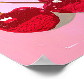 Diskothek Kirschen Wand an Wand - Retro Kunstvoll  Poster (Ecke)