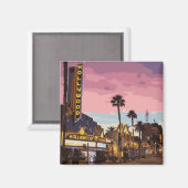 Diskothek lila Los Angeles Magnet (Vorderseite/Rückseite)