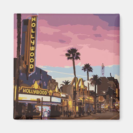 Diskothek lila Los Angeles Magnet (Vorne)