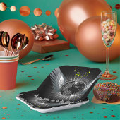 Diskothek mit Flügeln Pappteller