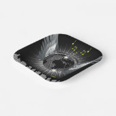 Diskothek mit Flügeln Pappteller (Gewinkelt)