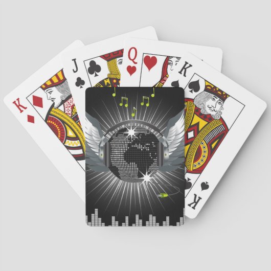 Diskothek mit Flügeln Spielkarten (Rückseite)