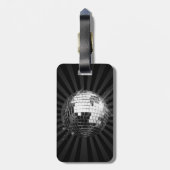 Diskothek mit schwarzem Hintergrund Gepäckanhänger (Rückseite vertikal)
