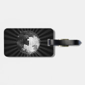 Diskothek mit schwarzem Hintergrund Gepäckanhänger (Rückseite horizontal)