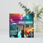 Diskothek Night Glam Geburtstag/Bachelor Party Einladung (Stehend Vorderseite)