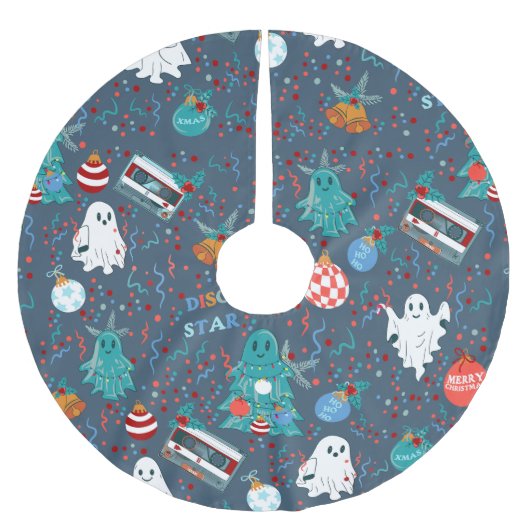 Diskothek Polyester Weihnachtsbaumdecke (Vorderseite)