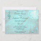 Diskothek, Princess Coach & Horses Brautparty Einladung (Rückseite)