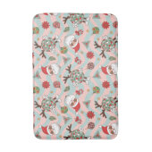 Diskothek Santa und Reindeer Urlaubsmuster Badematte (Vorderseite Vertikal)