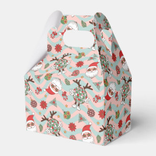 Diskothek Santa und Reindeer Urlaubsmuster Geschenkschachtel