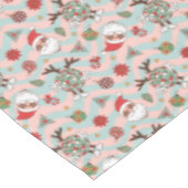 Diskothek Santa und Reindeer Urlaubsmuster Tischdecke (Schrägansicht)