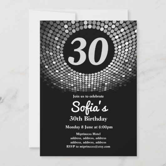 Diskothek, Vintag, Tanzabend Einladung (Vorderseite)