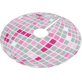 Diskothek Weihnachten Rosa und Rote Diskothek Ball Polyester Weihnachtsbaumdecke (Schrägansicht)