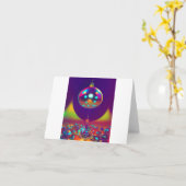 Diskothek Weihnachtsball - Urlaubskarte Karte (Gelbe Blume)