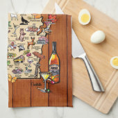 Diskothek - Wisconsin Supper Club Karte Geschirrtuch (Viertel Falte)